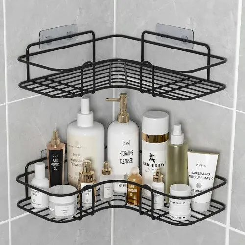 Bathroom Shelf Wall Mounted Corner Storage Shelves Holder Cosmetic Rack Shower