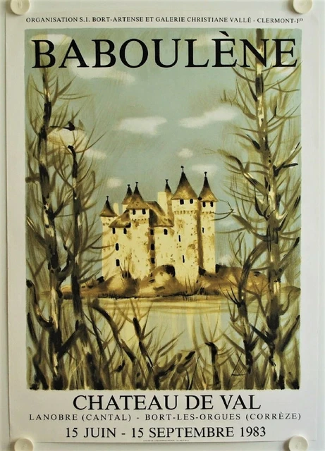 Affiche Exposition BABOULENE - Galerie Mazarin Toulon 1991 - 62x43 Cm