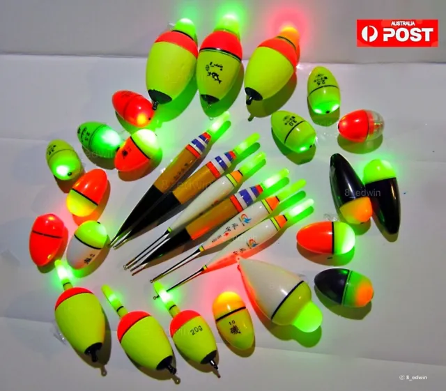 LED Electronic Night Fishing Floats Electric Float Bobber Free Batteries & more