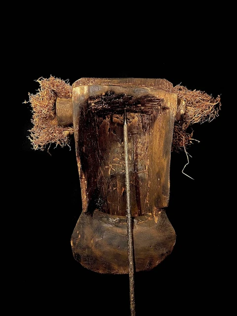Hand Carved Wooden Face Mask possibly early 20th century. Bull Mask, dugn'b-3338 7