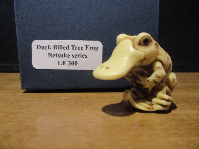 Harmony Kingdom Artist Adam Binder Duck Billed Tree Frog Netsuke Series LE 300