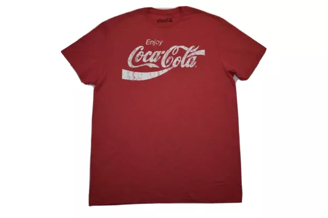 Coca-Cola Mens Enjoy Coca-Cola Distressed Coke Graphic Shirt New S-2XL