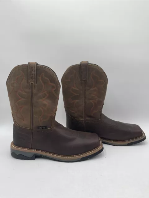 JUSTIN MEN'S CARBIDE Western Work Boots Brown Size 10.5D $74.99 - PicClick
