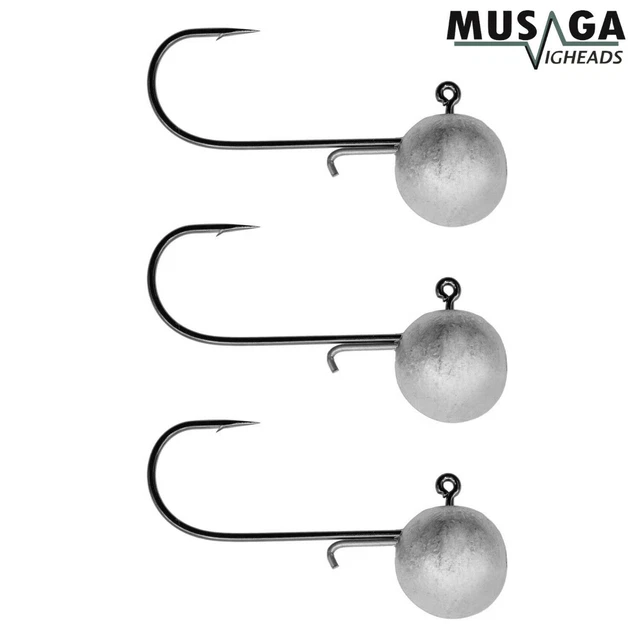 MUSAGA MAGNUM Jigkopf - 3 Stk.- Baitholder Jighaken Jighead Haken Jigköpfe Jig