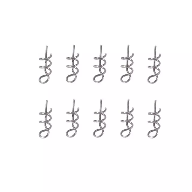 100PCS/Bag 14mm Stainless Steel Soft Bait Pin Lure Fishing Spring Fixed Lock IDS