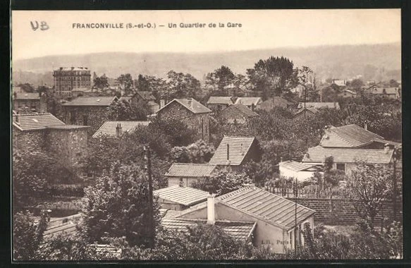 CPA Franconville, Un Quartier de la Gare