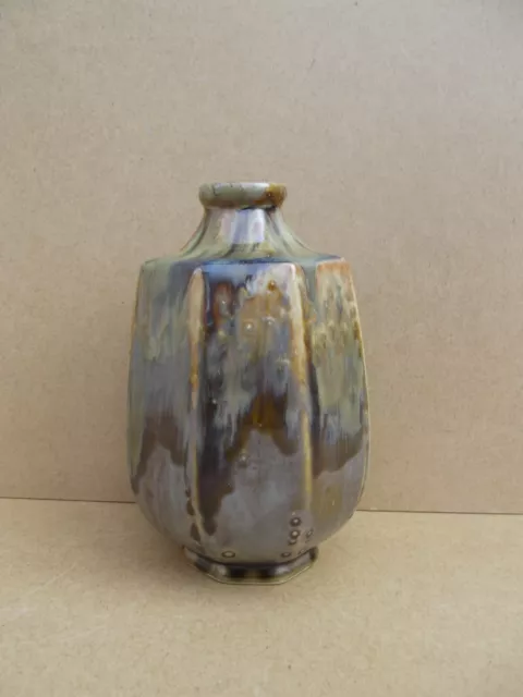 ancien vase en céramique flammé de BADY à Saint Amand ht 23.5 cm art déco