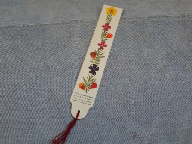 Vintage Bookmark Old City Israel 9" Flowers of the Holy Land Palphot Bookmark