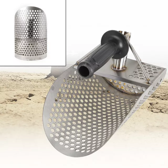 Beach Sand Scoop Stainless Steel Metal Detector Detecting Tool Detector Scoop