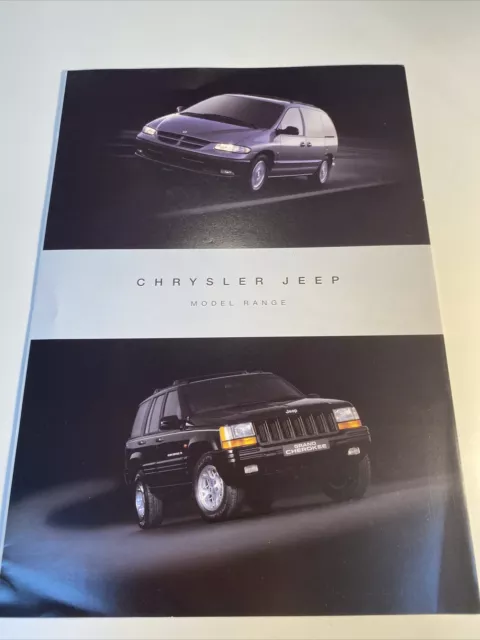 Chrysler Jeep model range Brochure 1996 Viper GTS Prowler Cherokee Wrangler