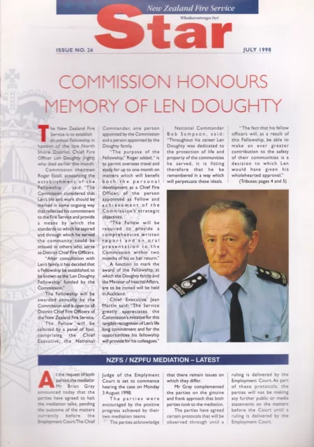 'NZFS Star' (New Zealand Fire Service Journal) - July 1998