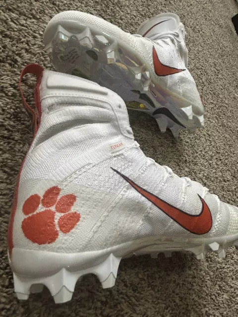 Clemson Tigers Team Issued White Nike Vapor Elite Size 13 Game Cleats Brand New!