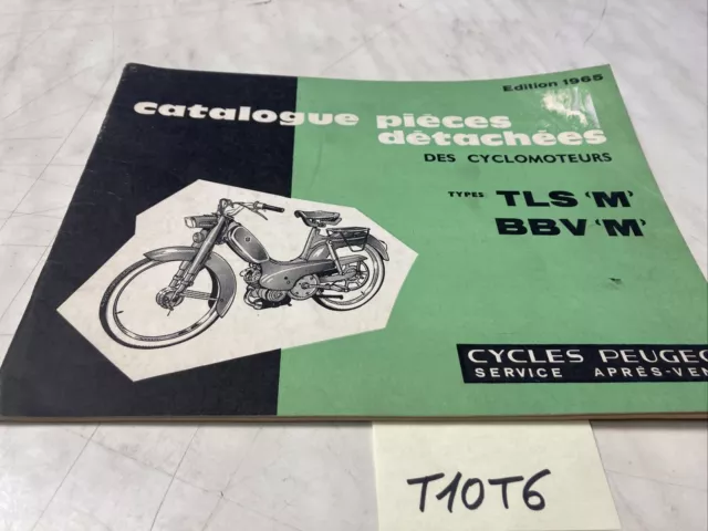 Peugeot cyclomoteur TLS BBV M éd' 65 catalogue pièces détachées parts list