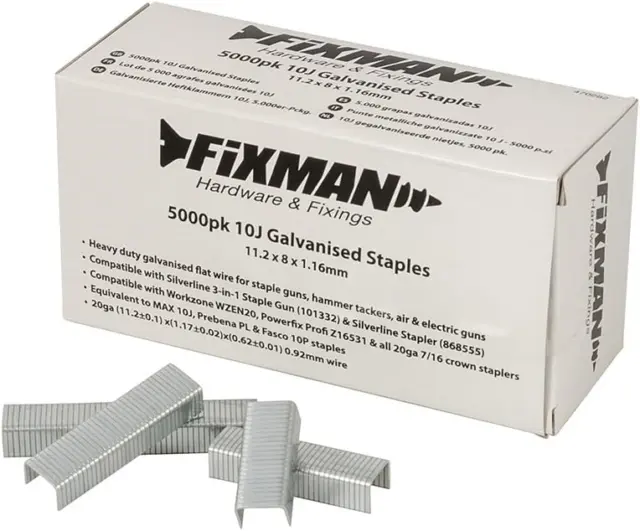 Fixman 470282 10J Carrelli zincati 5000pk 11,2 x 8 x 1,17 mm