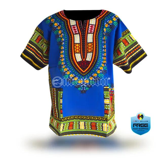 Dashiki Shirt Freesize Plus African Africa Tribal Men Shirts Womens Dress Unisex