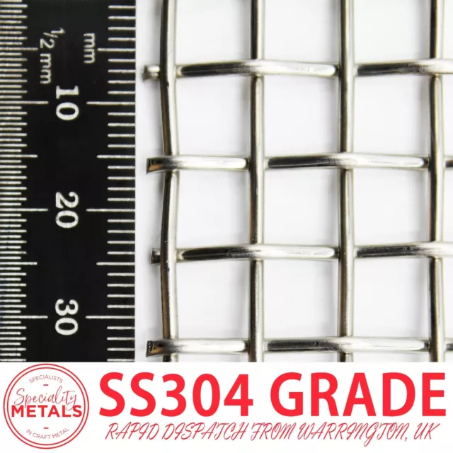 Heavy Duty 304 Stainless Steel Woven Mesh | 3 Holes/inch x 1.6mm Wire x 7mm Hole