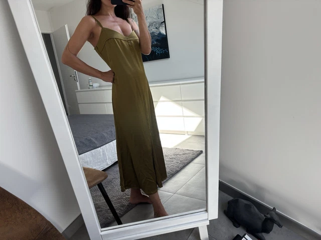 Robe été Fluide En Soie 100% - Noir à Poids Blancs - Marque Haute Hippie - Taille XS