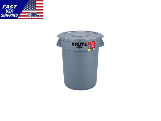 Rubbermaid Commercial GRAY 32 gal Garbage Can Brute All-Inclusive Container