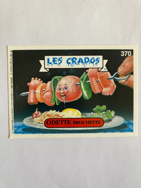 Carte autocollant 370 Les Crados série 2 - Odette Brochette TBE Art Spiegelman