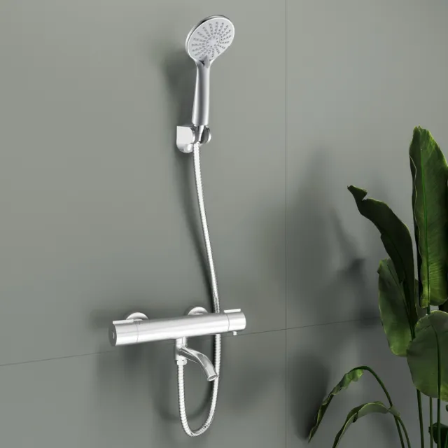 AICA Rubinetto per vasca da bagno, miscelatore doccia termostatico con doccetta