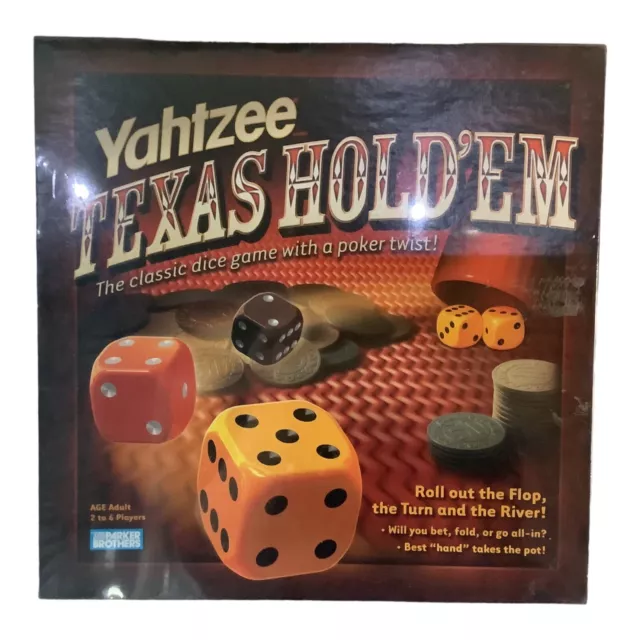 Yahtzee Texas Hold'Em Poker Dice Game Parker Brothers Brand New & Sealed