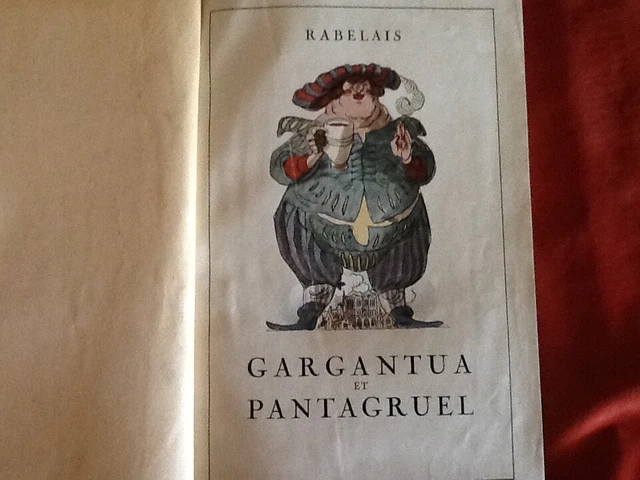Livre Rabelais : Gargantua Et Pantagruel - Édition 1922 Illustrée Par Joseph Hémard, Reliure Cuir