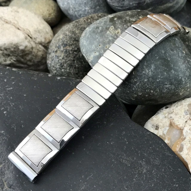 17.2mm White Gold-Filled 1959 Flex-Let Imperial Unused nos Vintage Watch Band