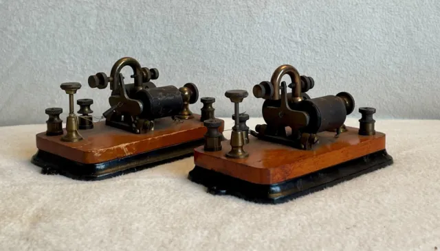 Antique Telegraph Machine (Set of 2), circa 1920s
