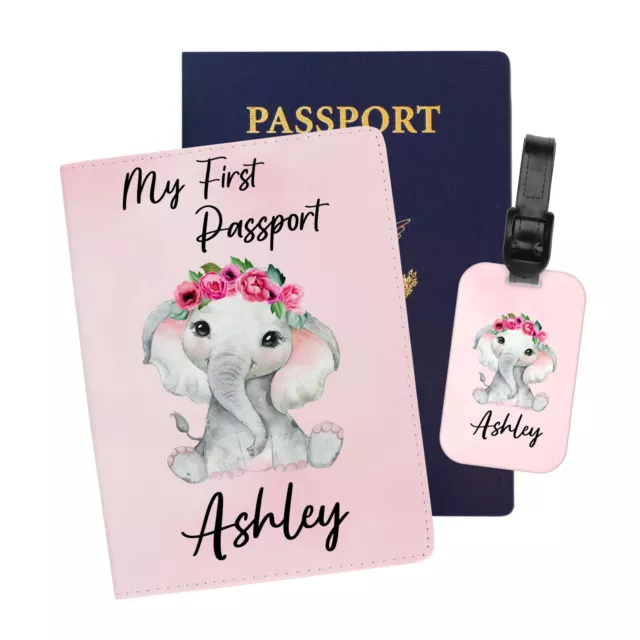 My First Passport Elephant Custom Passport and Luggage Tag