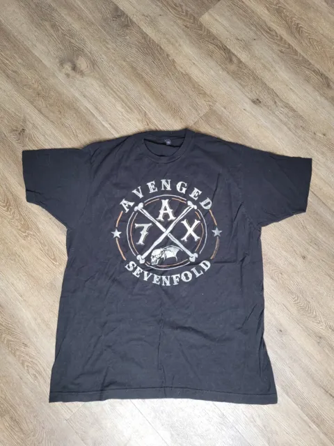 Avenged Sevenfold World Tour 2015 Band Tee Shirt XL Shepherd Of Fire Black