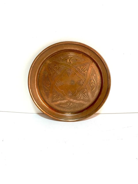 Empty Vintage/Antique Copper Glass Pocket/Ash Underneath