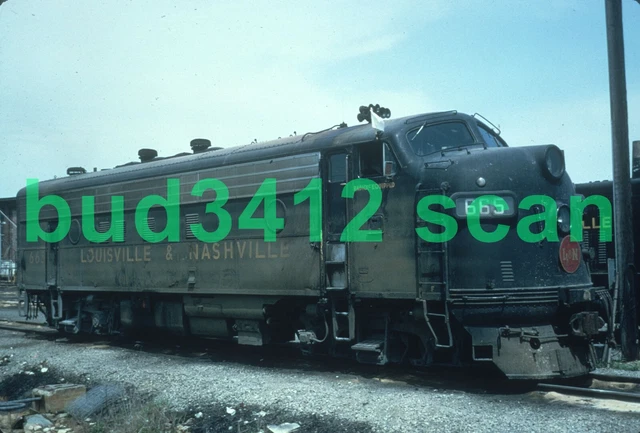 LN L&N Louisville & Nashville FP7 #665 at Birmingham AL 1965 DUPLICATE Slide!