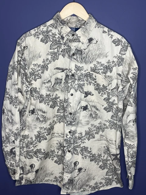 Vintage 90s Polo Ralph Lauren Marlowe Shirt Mens L Hunting Bird Dogs Nature Rare Vintage 90s Polo Ralph Lauren Marlowe Shirt Mens L Hunting Bird Dogs Nature Rare