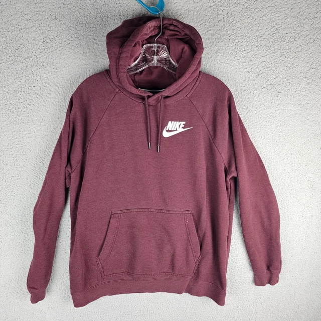 Nike women's sportswear rally hoodie burgundy top