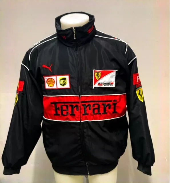 Vintage Jacket Racing F1 Black Style Formula 1 Ferrari team YK2 New