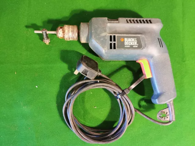 BLACK DECKER KD561 Hammer Drill 450W 10mm keyed chuck key. Used Working 10.00 PicClick UK