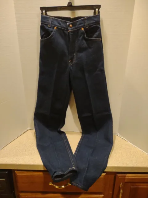 Vintage Levi's Jeans Teen 8 Slim Blue W25 Inseam 32 Rise 9.5  White Tab.   L1