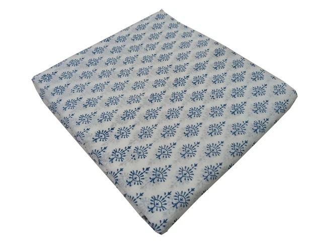 Indien Coton Course Tissu Desseré Artisanat Floral Couture Bloc Imprimé Par