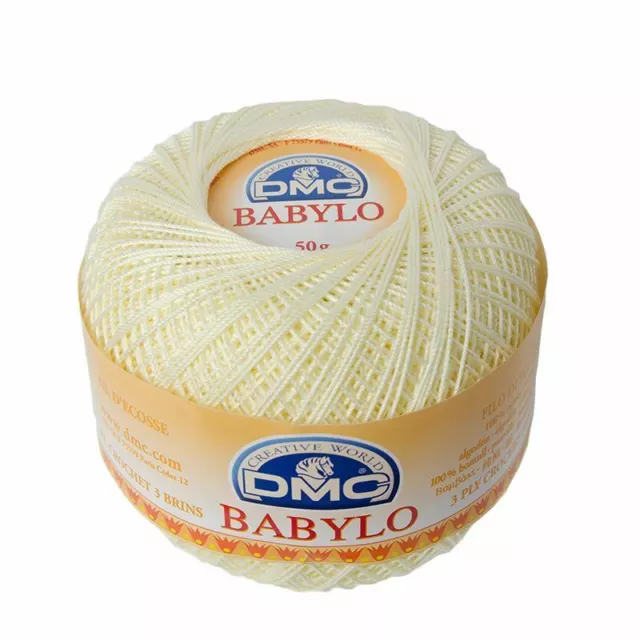 DMC Babylo Size 20, #746 Pale Yellow Crochet Cotton, 50g Ball