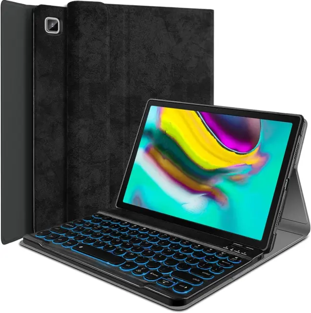 Backlit Keyboard Case for Samsung Galaxy Tab S5E 10.5" 2019, 7 Colors Backlight