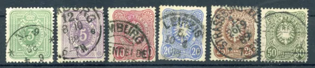 882158) DR Krone-Adler Nr. 39-44 (Pfennig) gestempelt