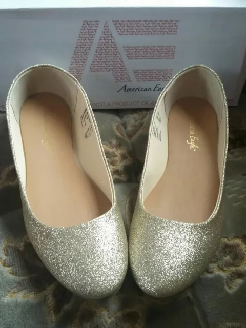 WOMEN S FLAT POINTED toe Ladies glitter sparkly shoes size 4 BY