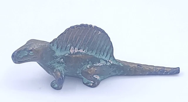 Vintage 1940's SRG 47 Cast Metal Brass Bronze Dinosaurs Dimetron VG