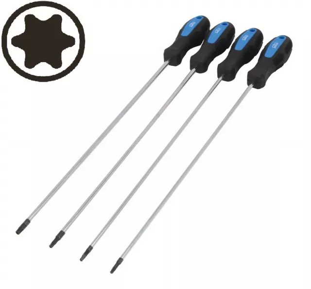 Set 4 Cacciaviti Torx Lunghi