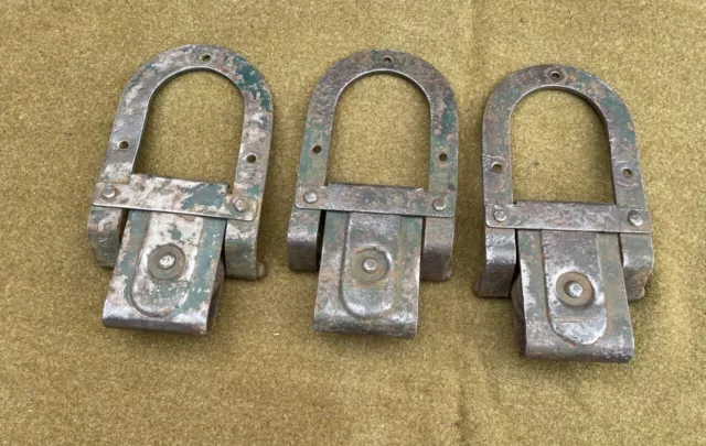 Antique Barn Door Rollers  10 1/2" x 5 3/8" Lot of Three