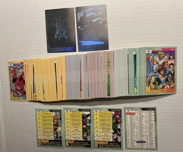 1991 Marvel Universe Series 2 Impel Trading Cards COMPLETE SET #1-162 w/2 Halos