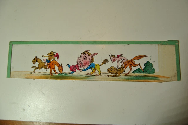 Lot De 4 Plaques De Verre Pour Lanterne Magique Ancienne – XIXe Siècle