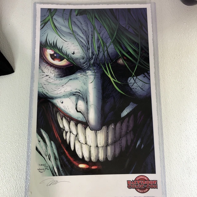 Joker by Jim Lee FRAMED 12x16 Art Print Baltimore Comic Con Signed