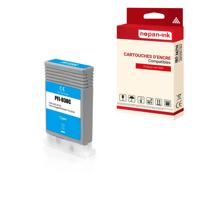 Cartouche D'encre Grise Compatible Canon PFI300/PFI 300 - Marque NOPAN-INK