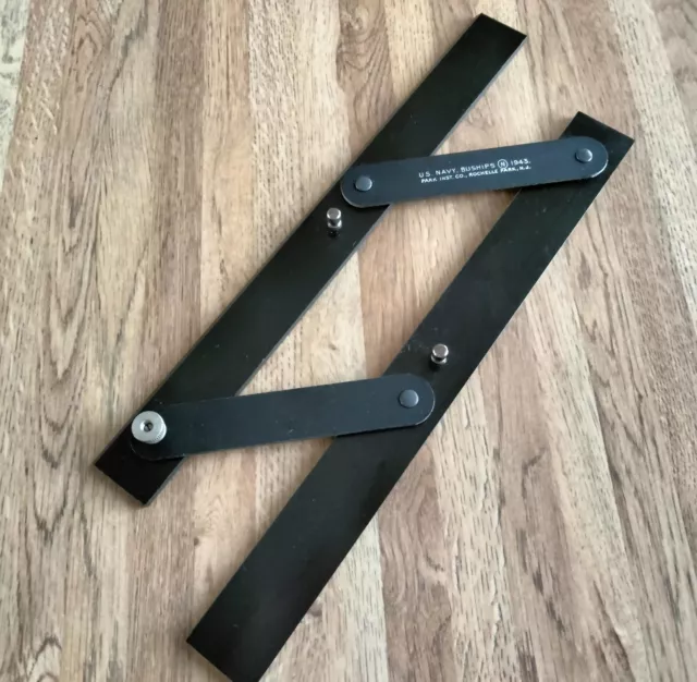 Vintage US Navy 1943 Buships Parallel Divider for Navigation in WW II